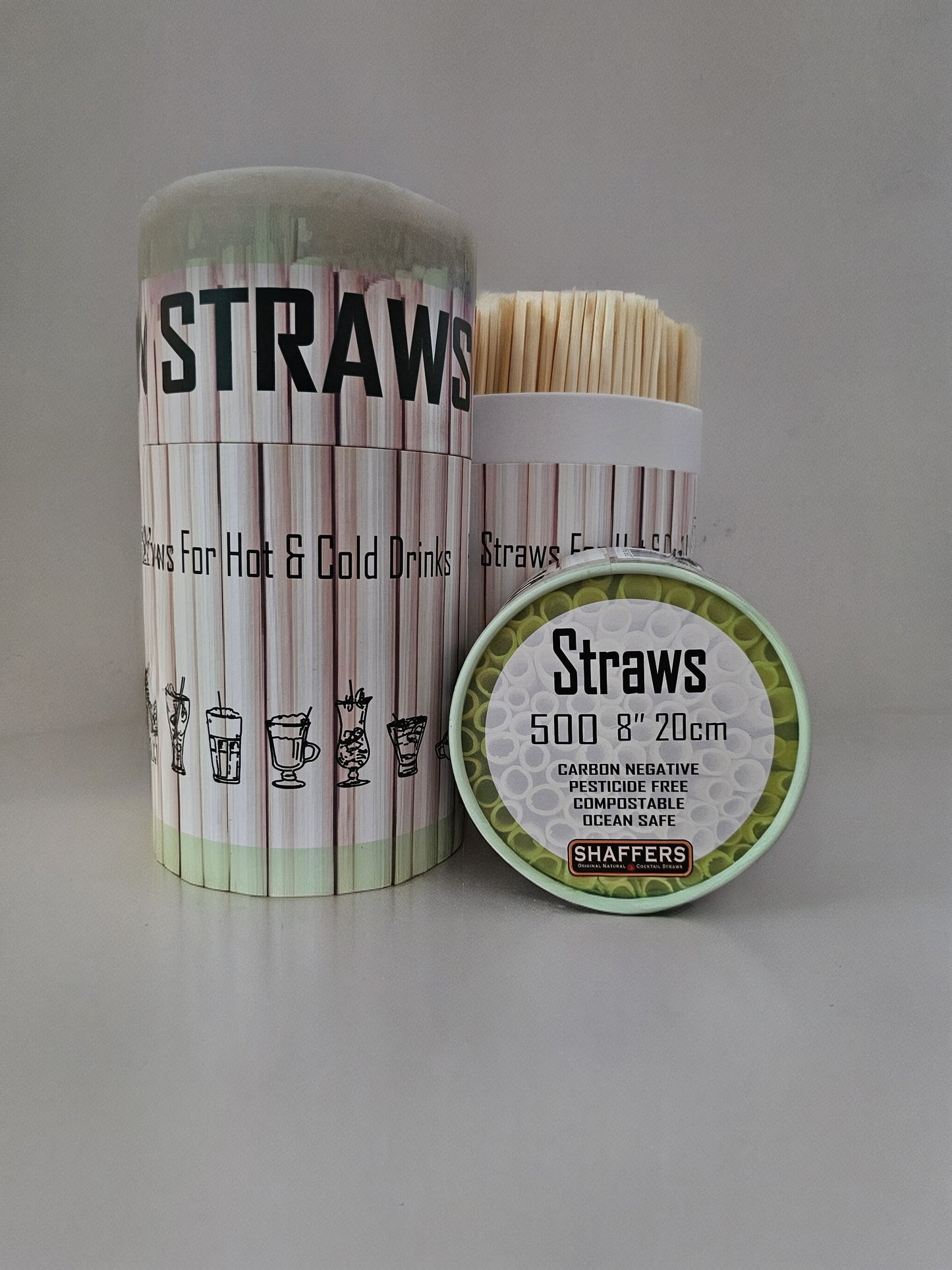 500 - 8" OG STRAWS! The Original Long Tall Skinny Straw.by Shaffer Farms.