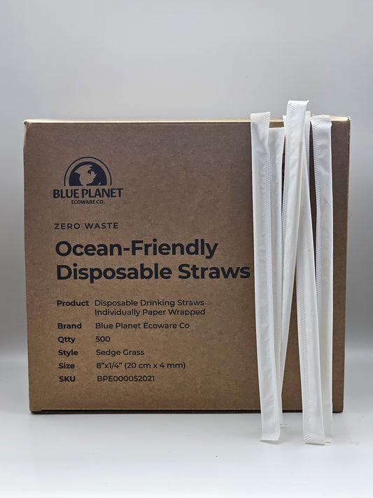 500 - 8" Wrapped OG STRAWS! The Safer Long Tall Skinny Straw by Shaffer Farms